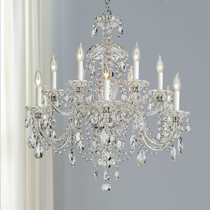 Schonbek Sterling 29" Wide Heritage Crystal 12-Light Chandelier
