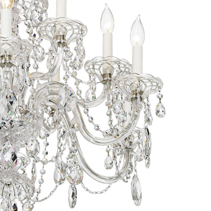 Schonbek Sterling 29" Wide Heritage Crystal 12-Light Chandelier