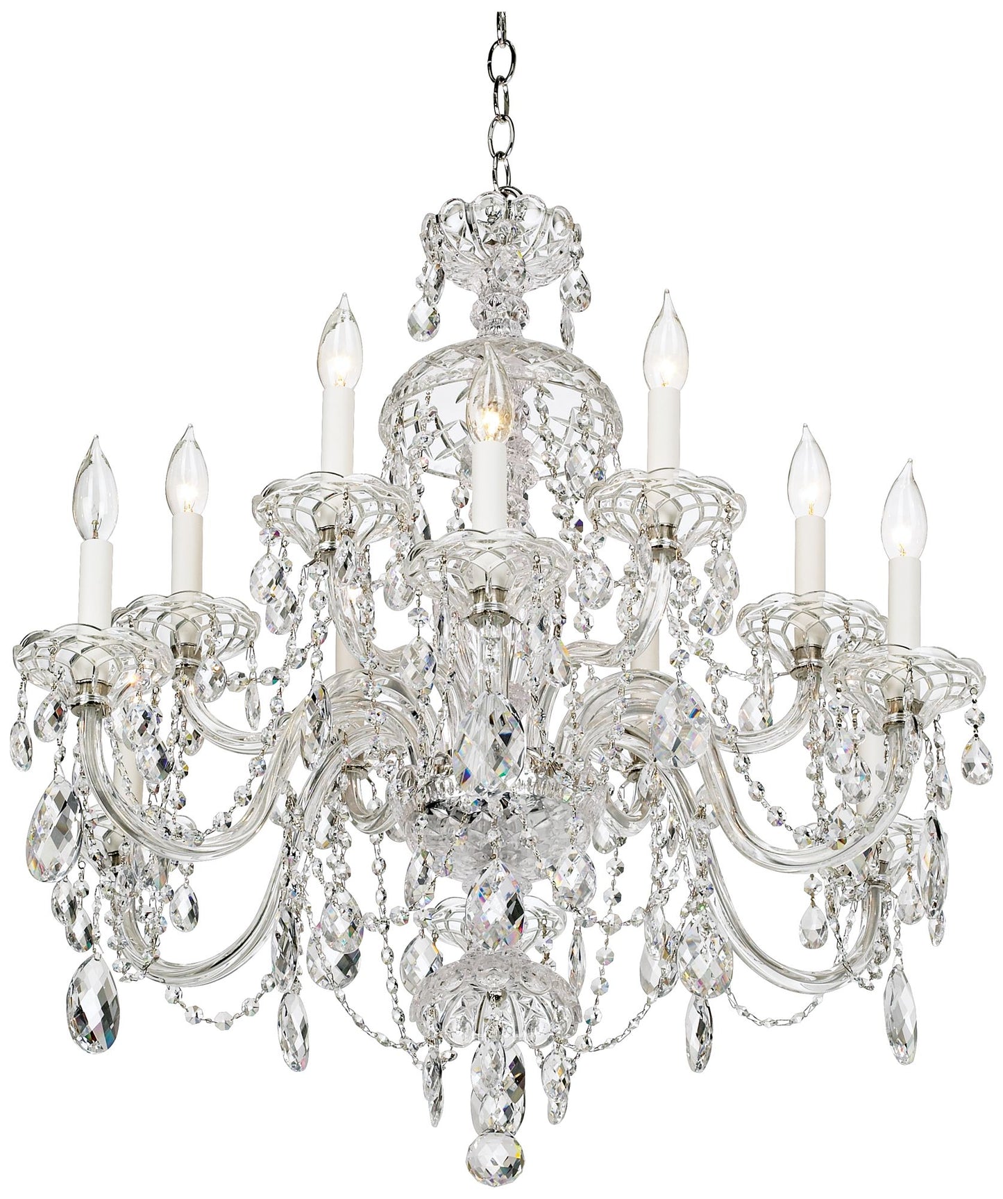Schonbek Sterling 29" Wide Heritage Crystal 12-Light Chandelier
