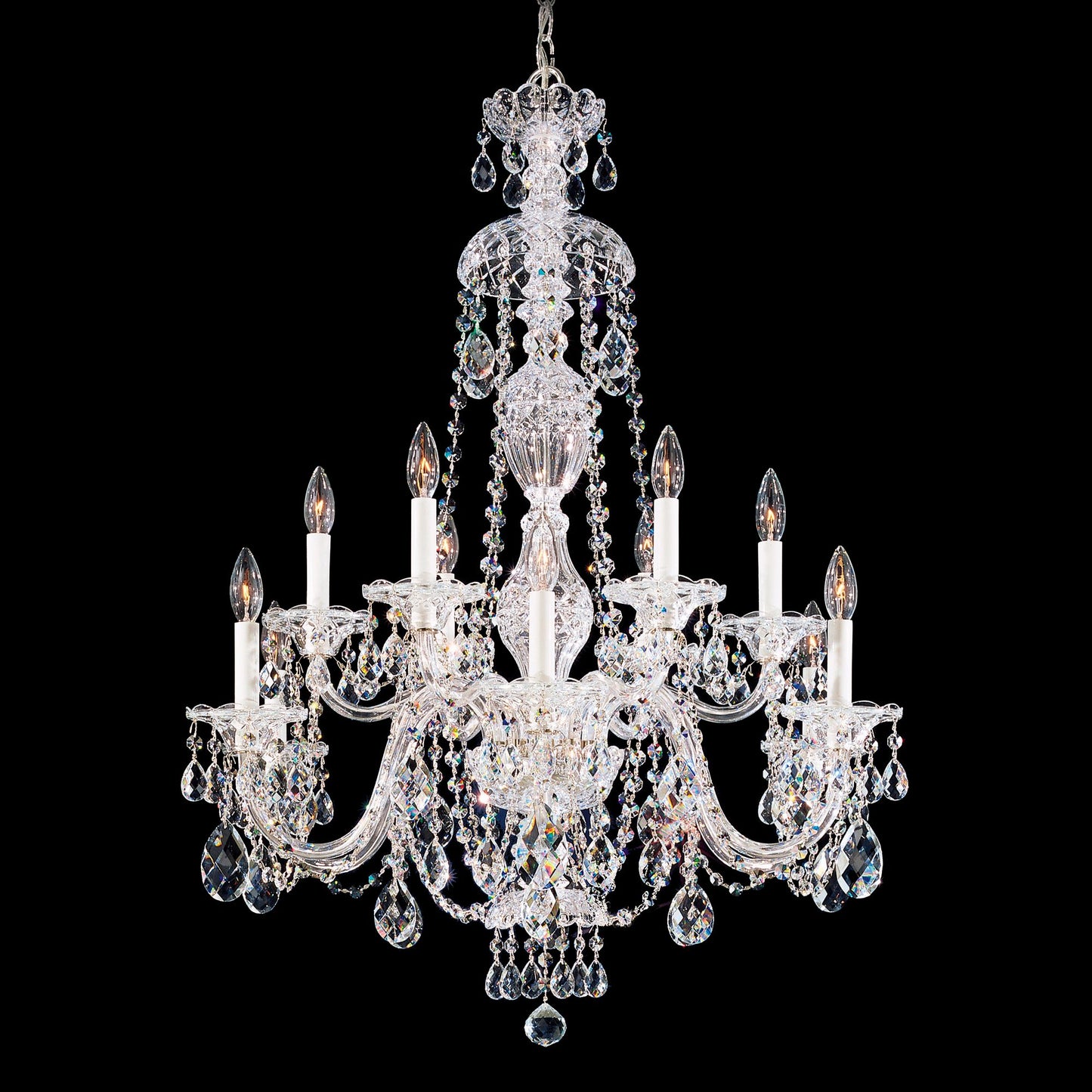 Schonbek Sterling 29" Wide Swarovski Crystal Chandelier