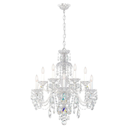 Schonbek Sterling 29"W Polished Silver 12-Light Chandelier