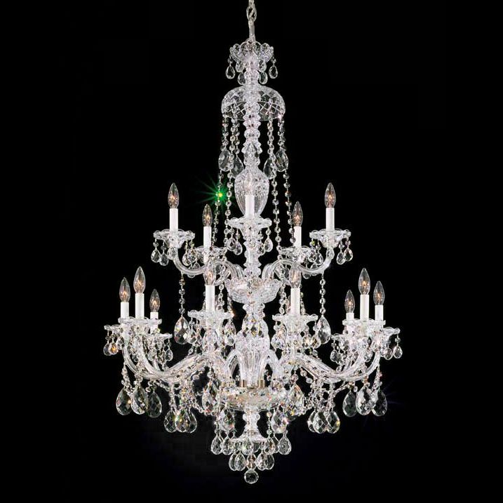 Schonbek Sterling 32" Wide Large Crystal Chandelier