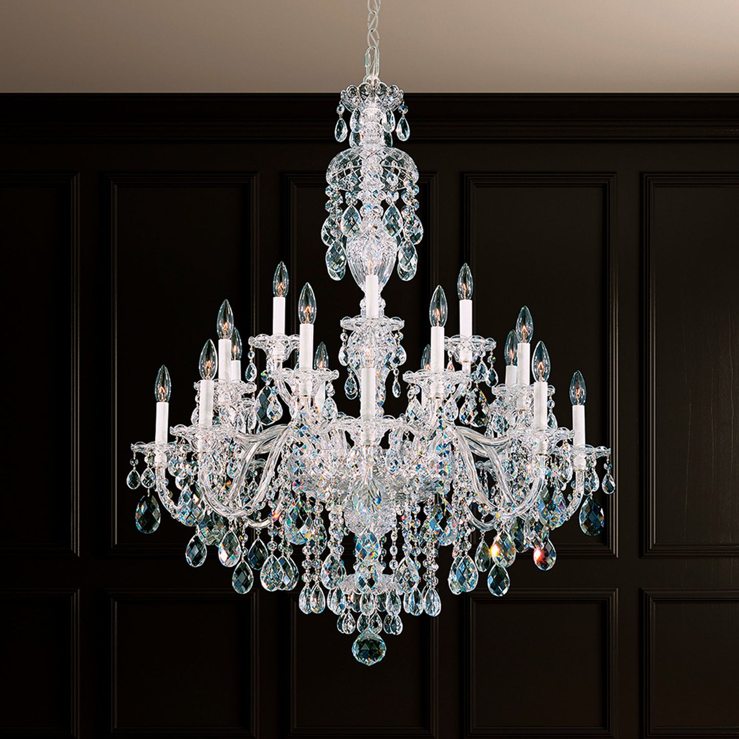 Schonbek Sterling 34" Wide Heritage Crystal Chandelier