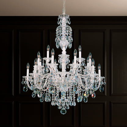 Schonbek Sterling 34" Wide Heritage Crystal Chandelier