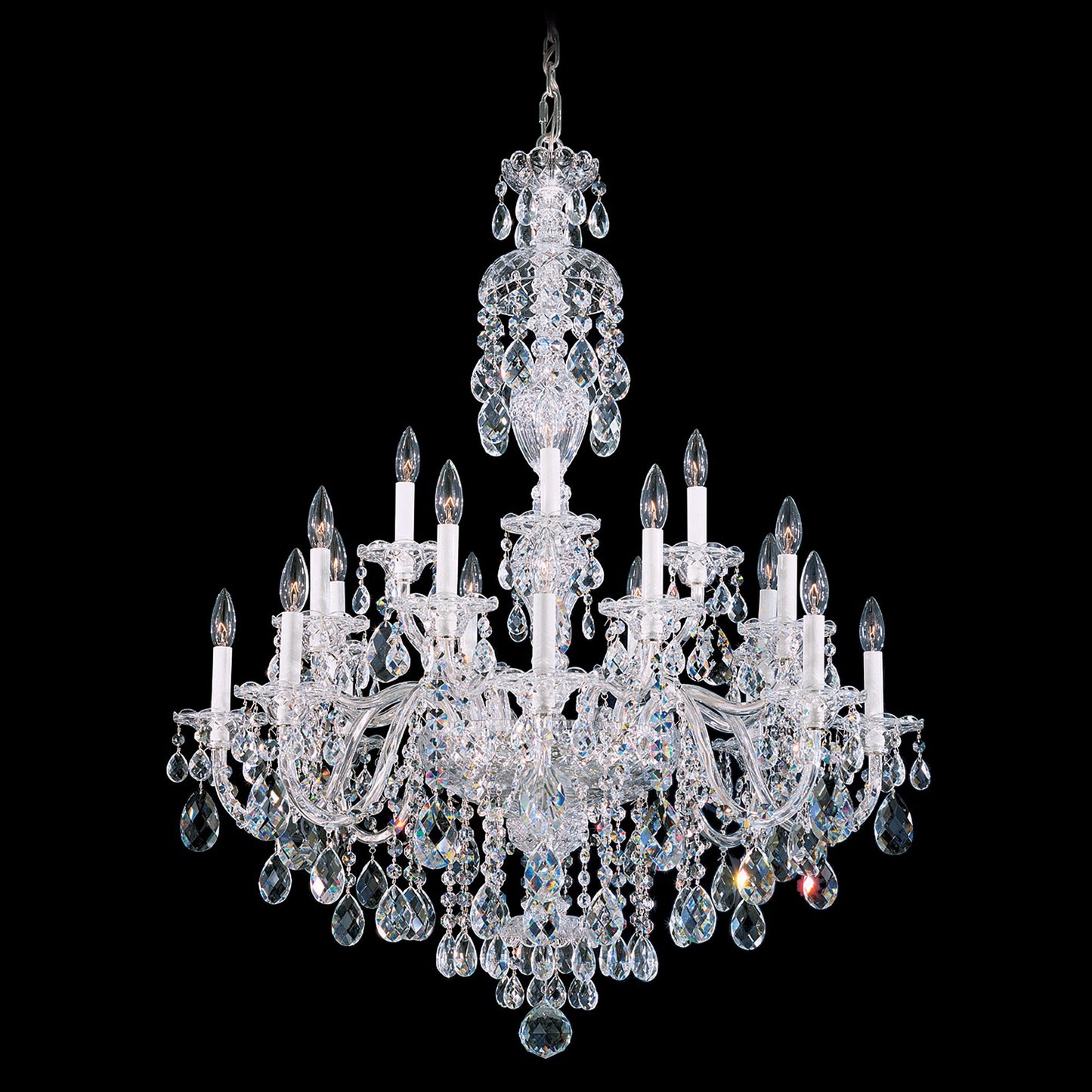 Schonbek Sterling 34" Wide Swarovski Crystal Chandelier