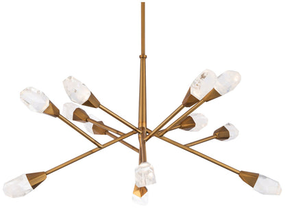 Schonbek Synapse 31.5" Wide Multi-Arm Brass Finish LED Modern Pendant