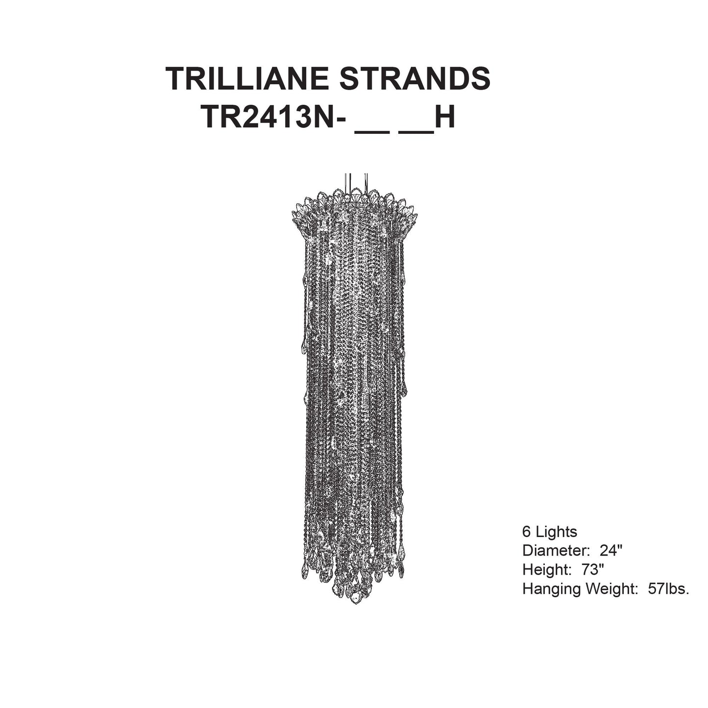 Schonbek Trilliane Strand 24" Wide Crystal Pendant Light