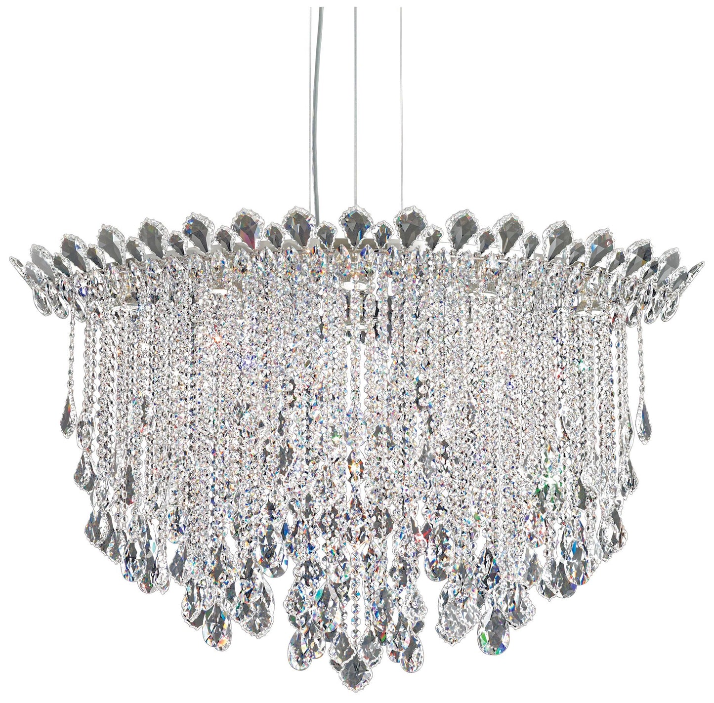 Schonbek Trilliane Strands 45" Wide Oval Crystal Pendant Light