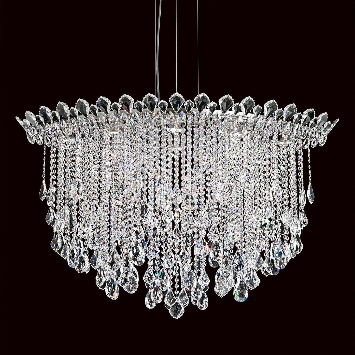 Schonbek Trilliane Strands 45" Wide Oval Crystal Pendant Light