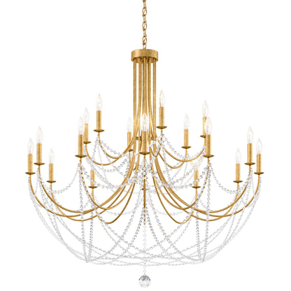 Schonbek Verdana 43" Wide Gold 18-Light 2-Tier Pendant Light