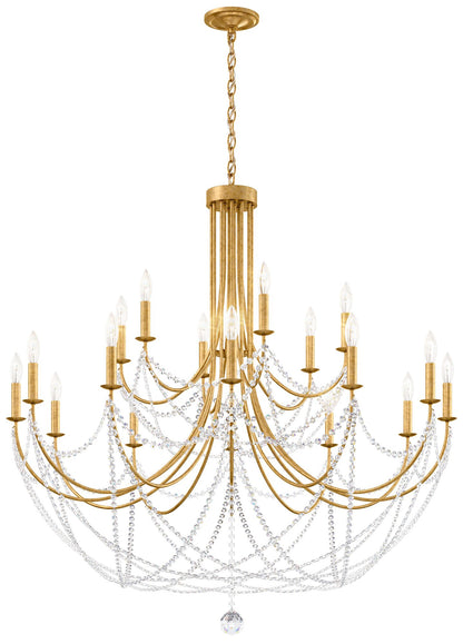 Schonbek Verdana 43" Wide Gold 18-Light 2-Tier Pendant Light
