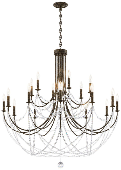 Schonbek Verdana 43"W Bronze 18-Light 2-Tier Pendant Light