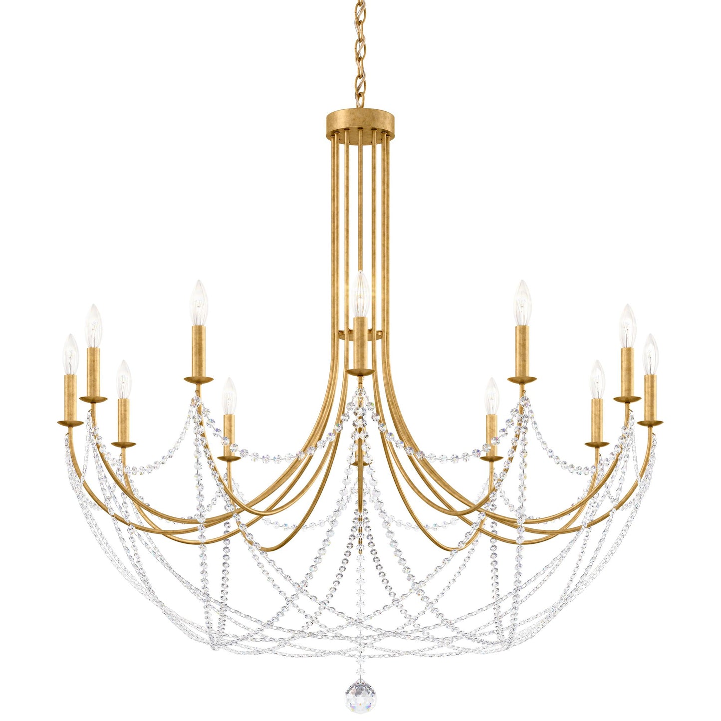 Schonbek Verdana 43"W Heirloom Gold 12-Light Pendant Light