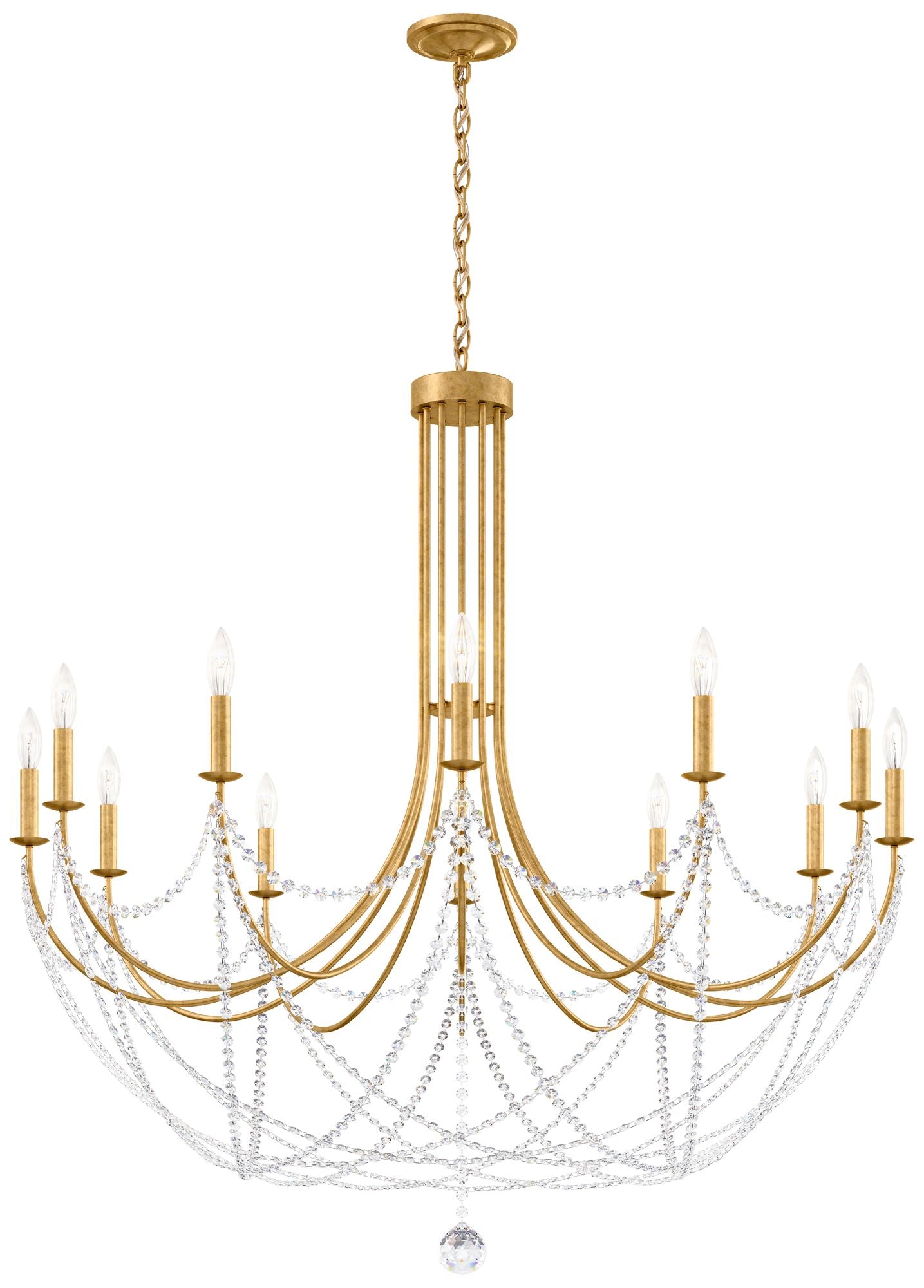 Schonbek Verdana 43"W Heirloom Gold 12-Light Pendant Light