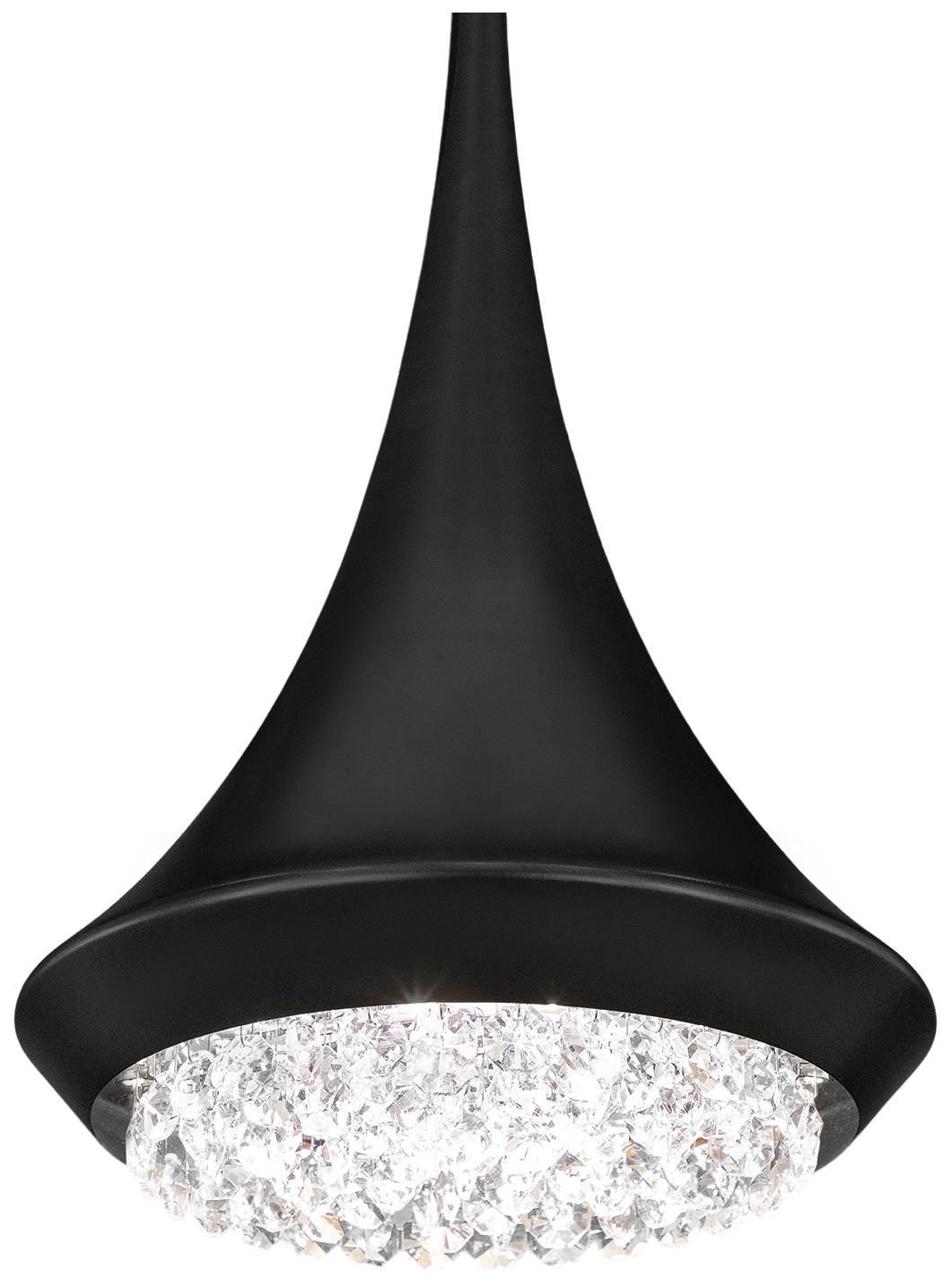 Schonbek Verita 18" Wide Black Clear Crystal 1-Light Pendant