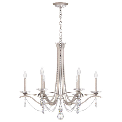 Schonbek Vesca 33" Wide Antique Silver 6-Light Chandelier