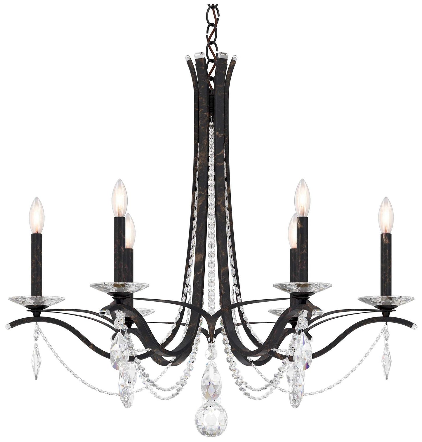 Schonbek Vesca 33" Wide Bronze Crystal Chandelier