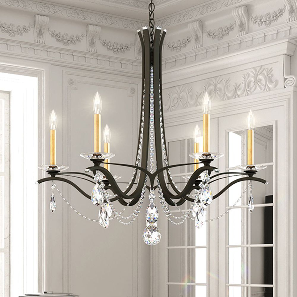 Schonbek Vesca 33" Wide Bronze Crystal Chandelier