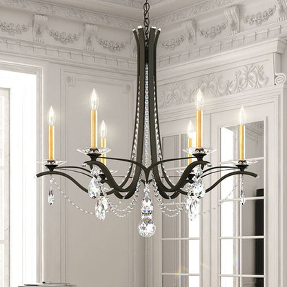 Schonbek Vesca 33" Wide Bronze Crystal Chandelier