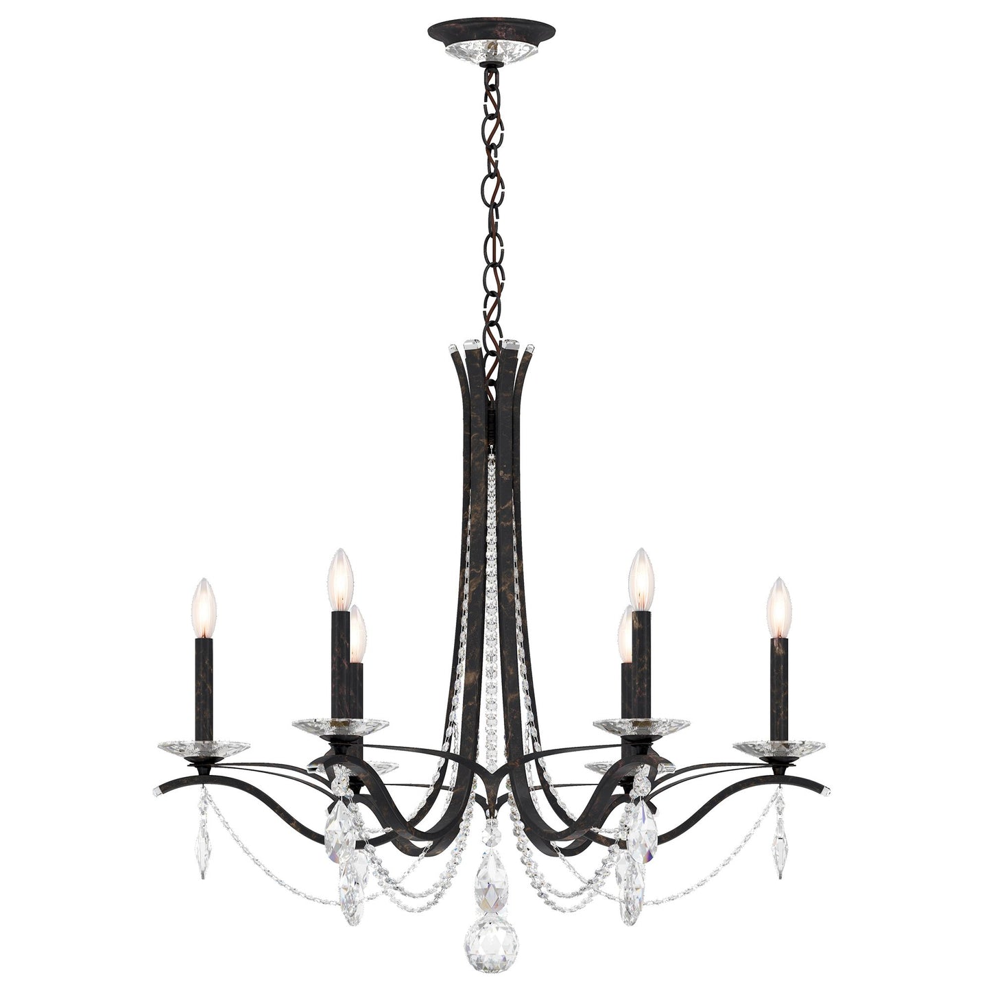 Schonbek Vesca 33" Wide Bronze Crystal Chandelier