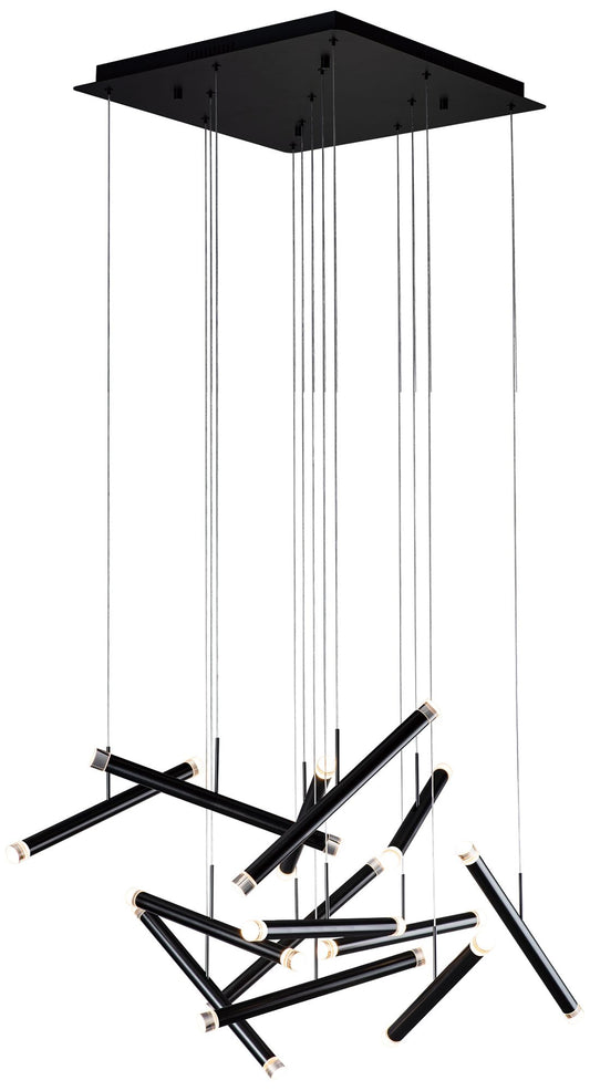 Seesaw 31.5 inch Satin Dark Gray Chandelier