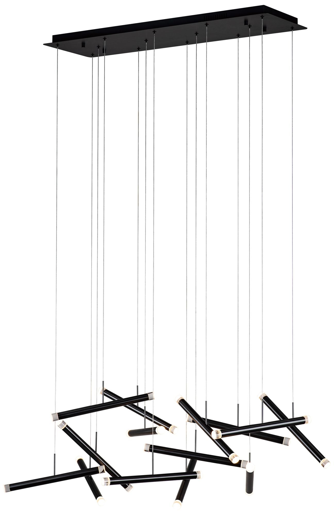 Seesaw 51.2" Satin Dark Gray Chandelier