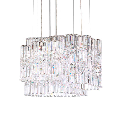 Selene 13.5"H x 18"W 6-Light Crystal Pendant in Polished Stainles