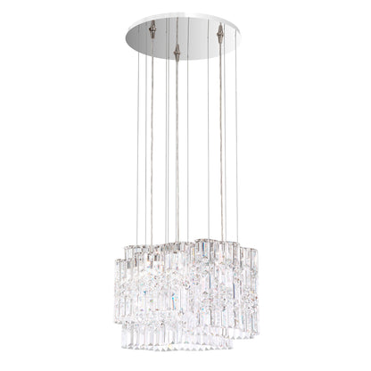 Selene 13.5"H x 18"W 6-Light Crystal Pendant in Polished Stainles