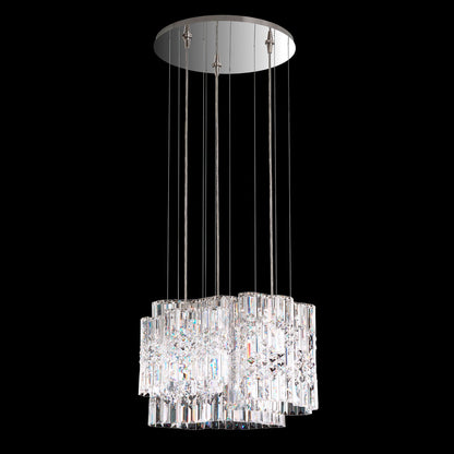 Selene 13.5"H x 18"W 6-Light Crystal Pendant in Polished Stainles