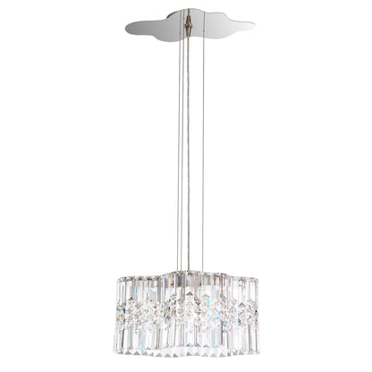 Selene 7.5"H x 14.5"W 2-Light Crystal Pendant in Polished Stainle