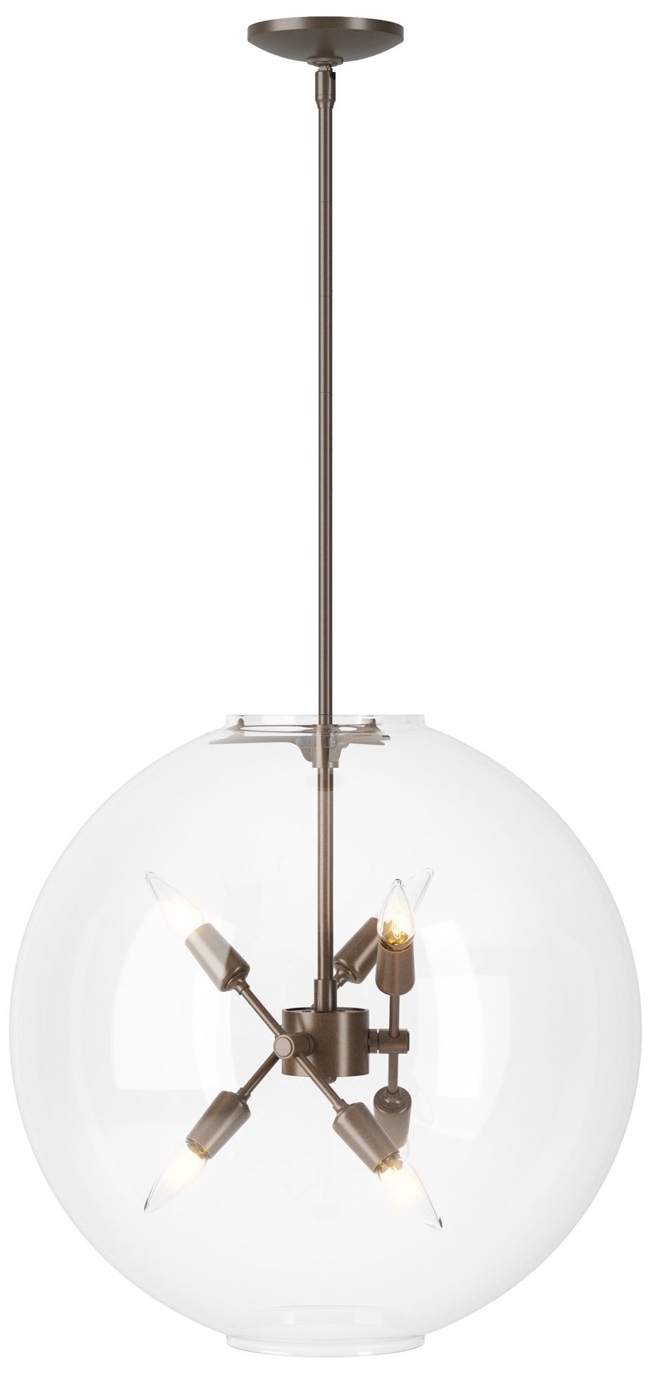 Sfera 6-Light Pendant - Bronze - Clear Glass