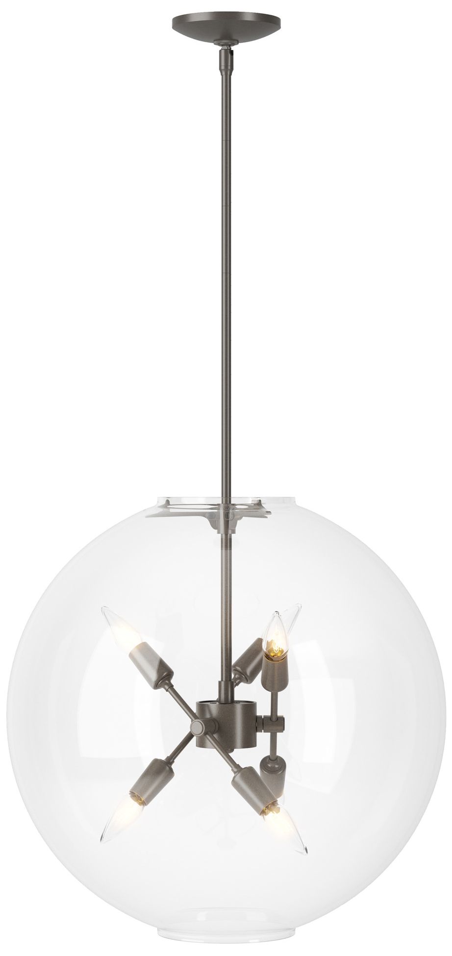 Sfera 6-Light Pendant - Dark Smoke - Clear Glass