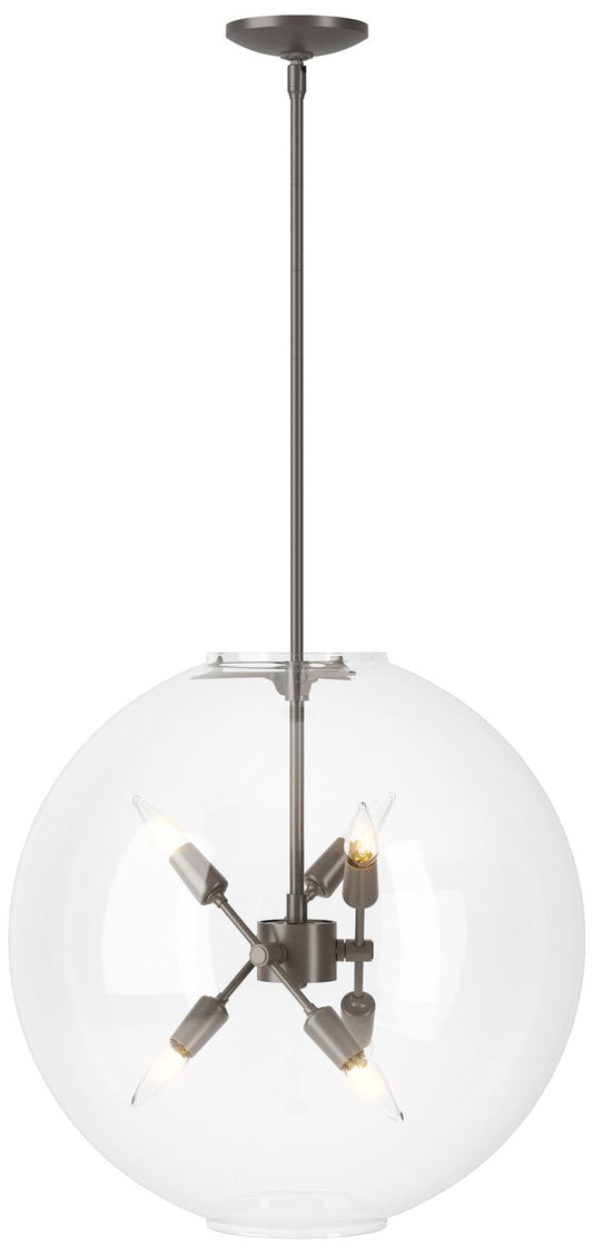 Sfera 6-Light Pendant - Dark Smoke - Clear Glass