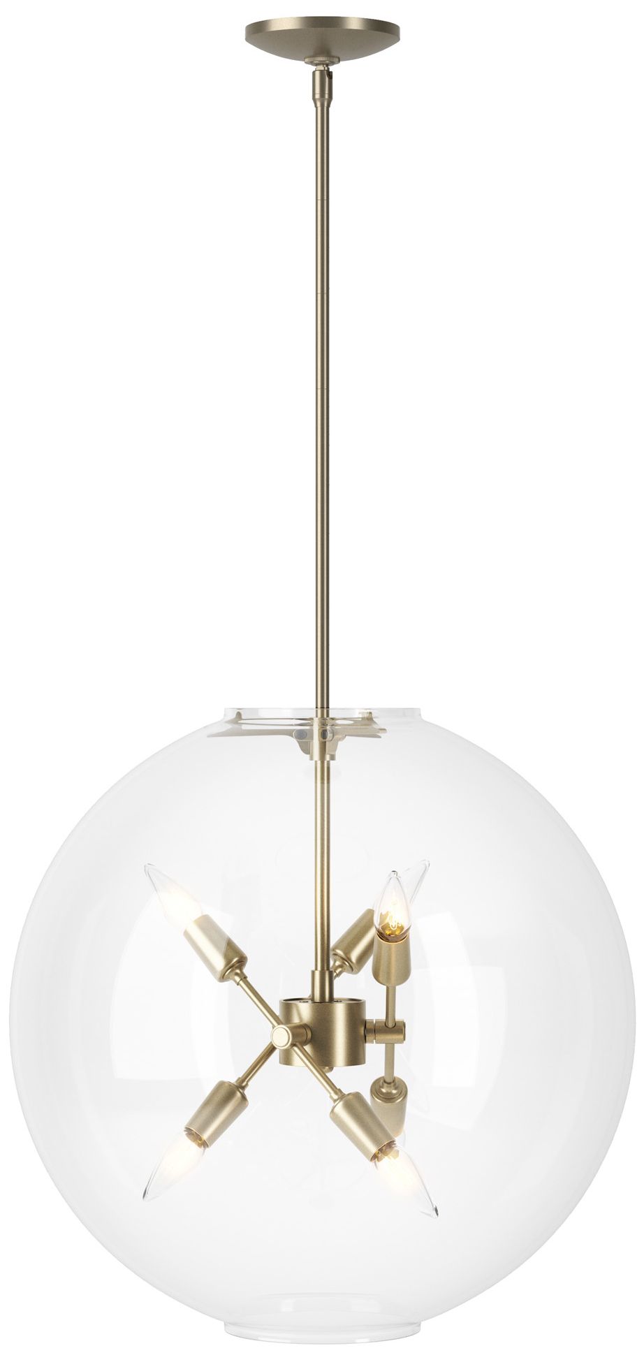 Sfera 6-Light Pendant - Gold - Clear Glass