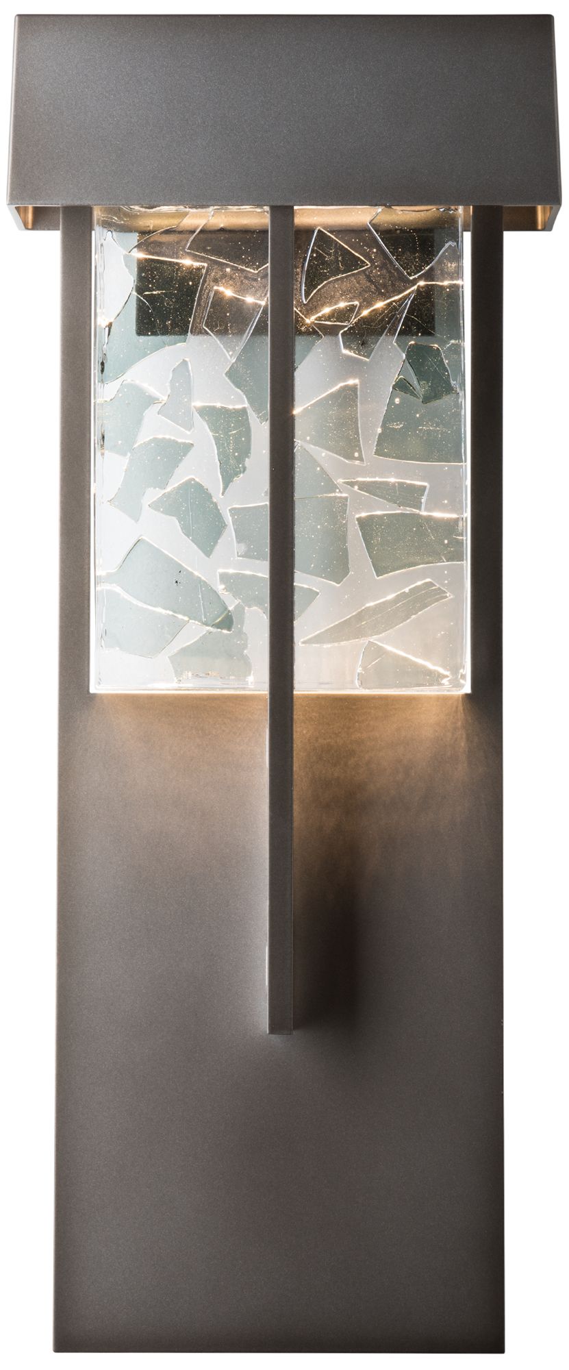 Shard XL Outdoor Sconce - Smoke Finish - Clear with Shards Glass