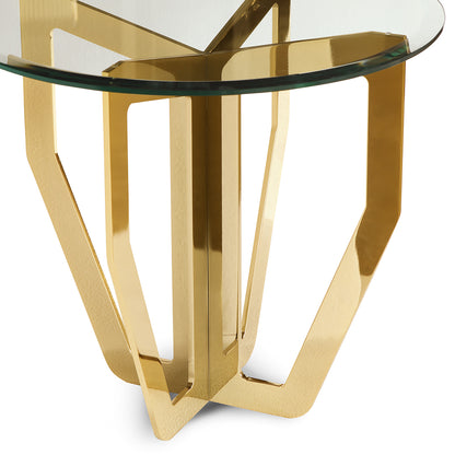 High End Italian Designer Glass Side Table