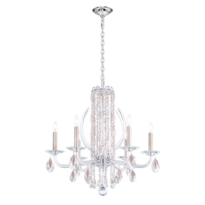 Siena 23.5"H x 24.5"W 6-Light Crystal Chandelier in Antique Silve