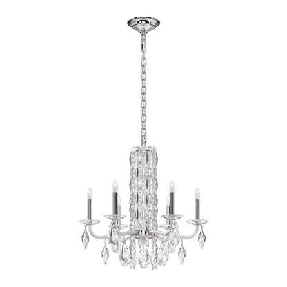 Siena 23.5"H x 24.5"W 6-Light Crystal Chandelier in Pol Stainless