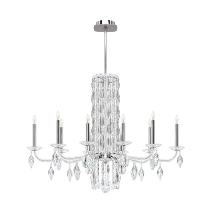 Siena 30"H x 40.5"W 10-Light Crystal Chandelier in Polished Stain