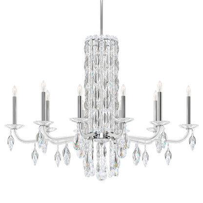 Siena 30"H x 40.5"W 10-Light Crystal Chandelier in Polished Stain