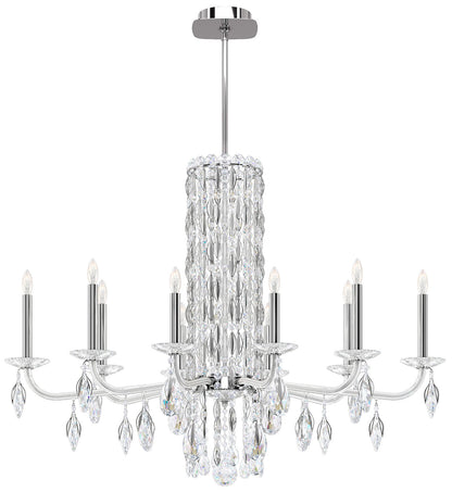 Siena 30"H x 40.5"W 10-Light Crystal Chandelier in Polished Stain