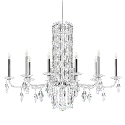 Siena 30"H x 40.5"W 10-Light Crystal Chandelier in Polished Stain