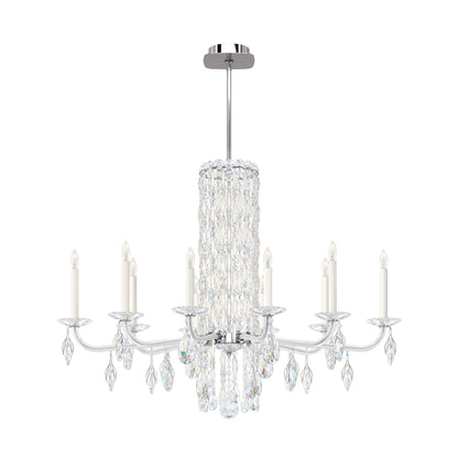 Siena 30"H x 40.5"W 10-Light Crystal Chandelier in White
