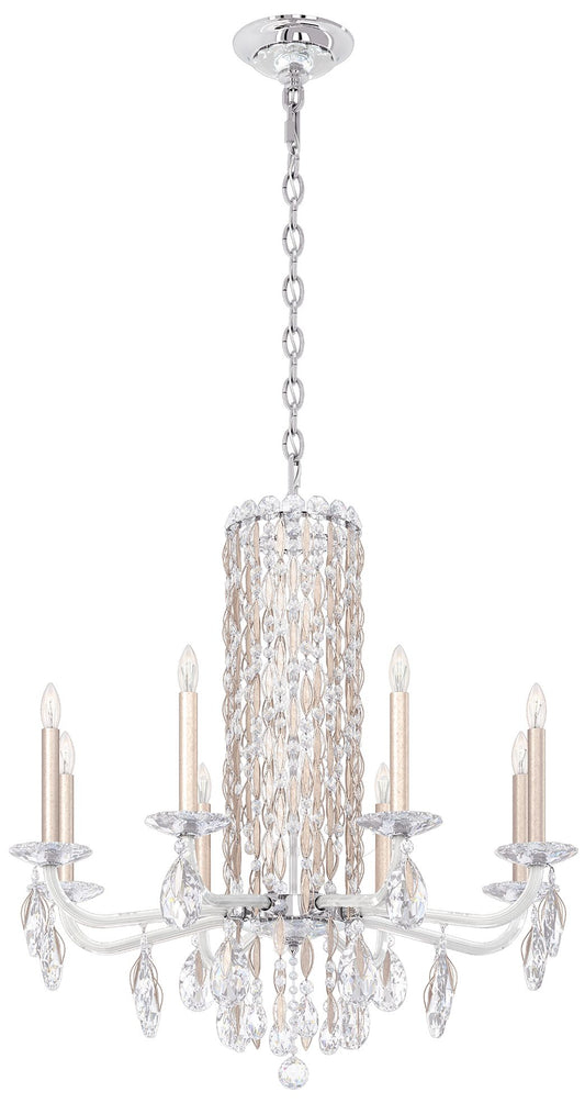 Siena 31"H x 30"W 8-Light Crystal Chandelier in Antique Silver