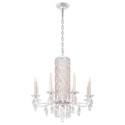 Siena 31"H x 30"W 8-Light Crystal Chandelier in Antique Silver
