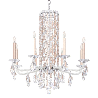 Siena 31"H x 30"W 8-Light Crystal Chandelier in Antique Silver