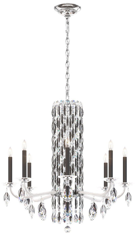 Siena 31"H x 30"W 8-Light Crystal Chandelier in Black