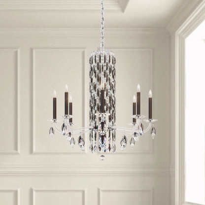 Siena 31"H x 30"W 8-Light Crystal Chandelier in Black