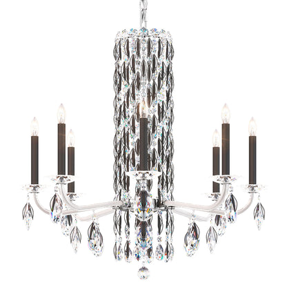 Siena 31"H x 30"W 8-Light Crystal Chandelier in Black