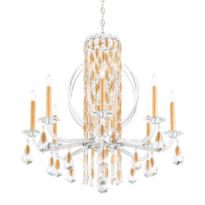 Siena 31"H x 30"W 8-Light Crystal Chandelier in Heirloom Gold